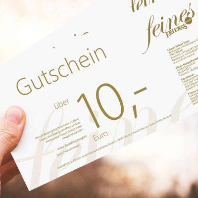 10 Euro Frierss Genuss-Gutschein für Restaurant & Feinkost